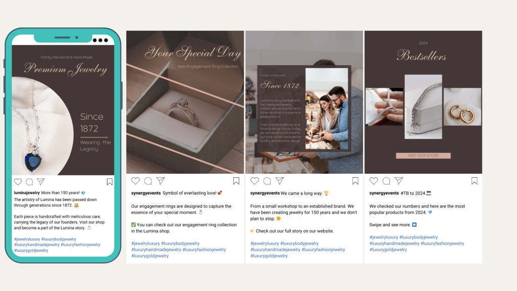 Lumina Jewelry Instagram Content Creation